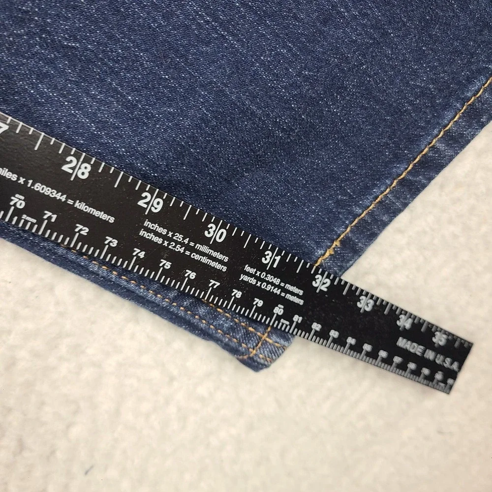 Levi's 505 Jeans Mens 40x32 Blue Regular Fit Straight Waterless Dark Wash Denim